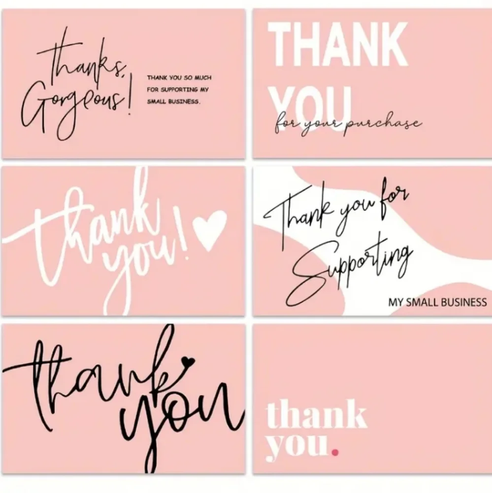 ♥️ 5x25 / 50 Thank Thank You Business Cards